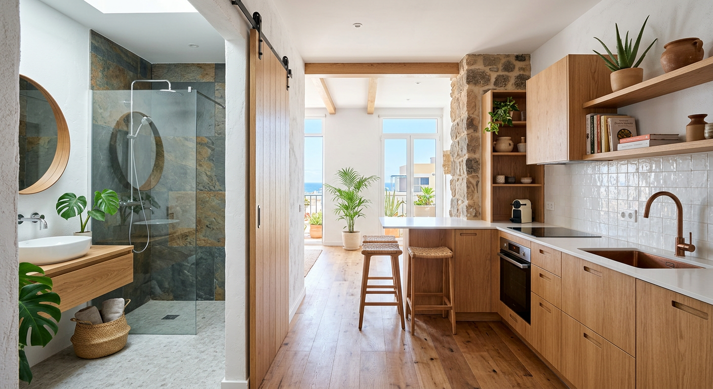Vivienda reformada en Tenerife con cocina y baño nuevos